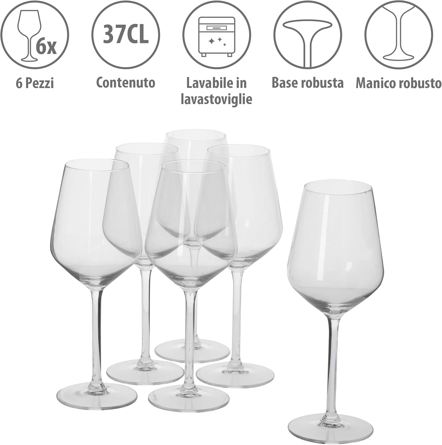 Alpina Bicchieri da Vino Bianco - Set da 6 - immagine 3