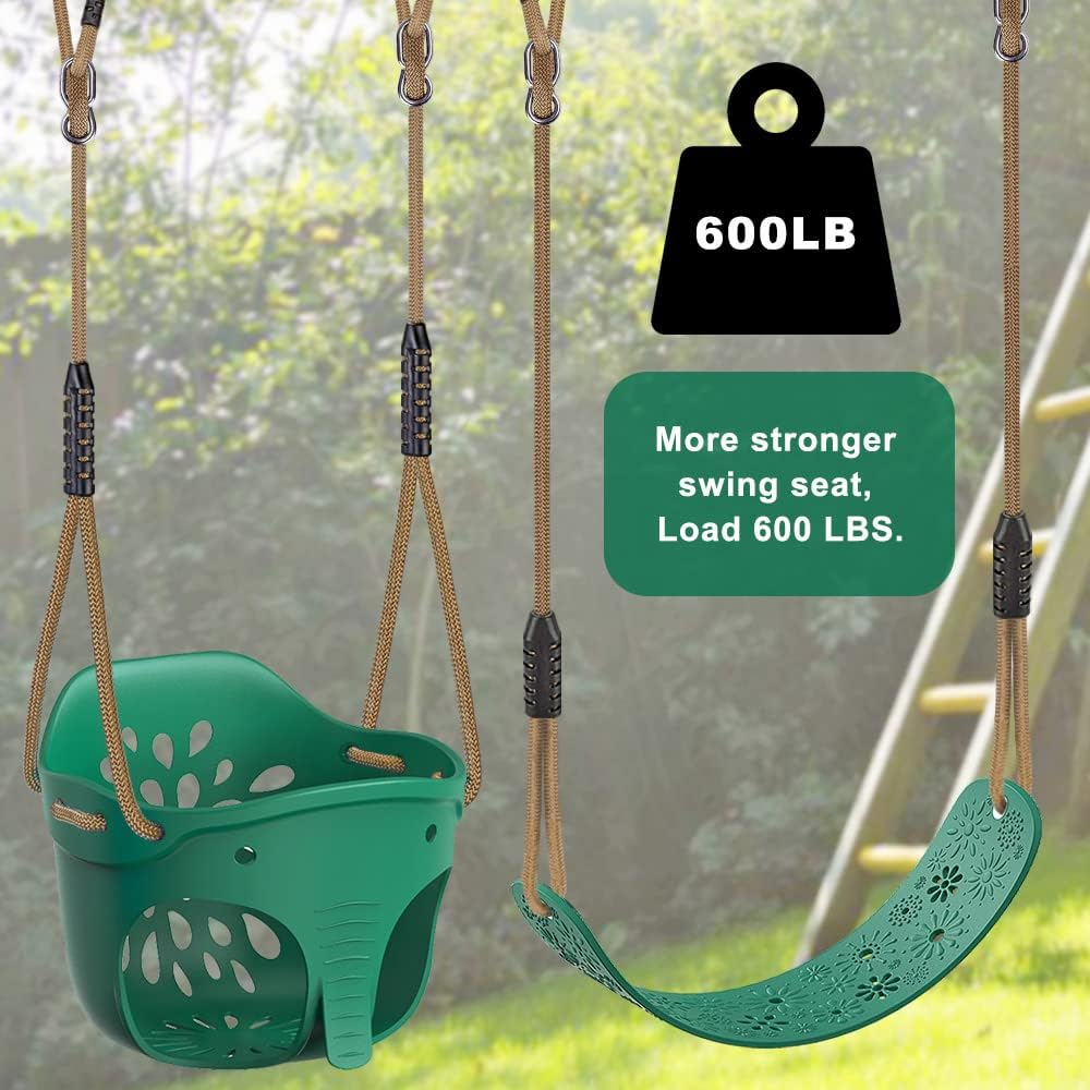 Dolibest Altalena con Schienale Alto, Verde - immagine 5