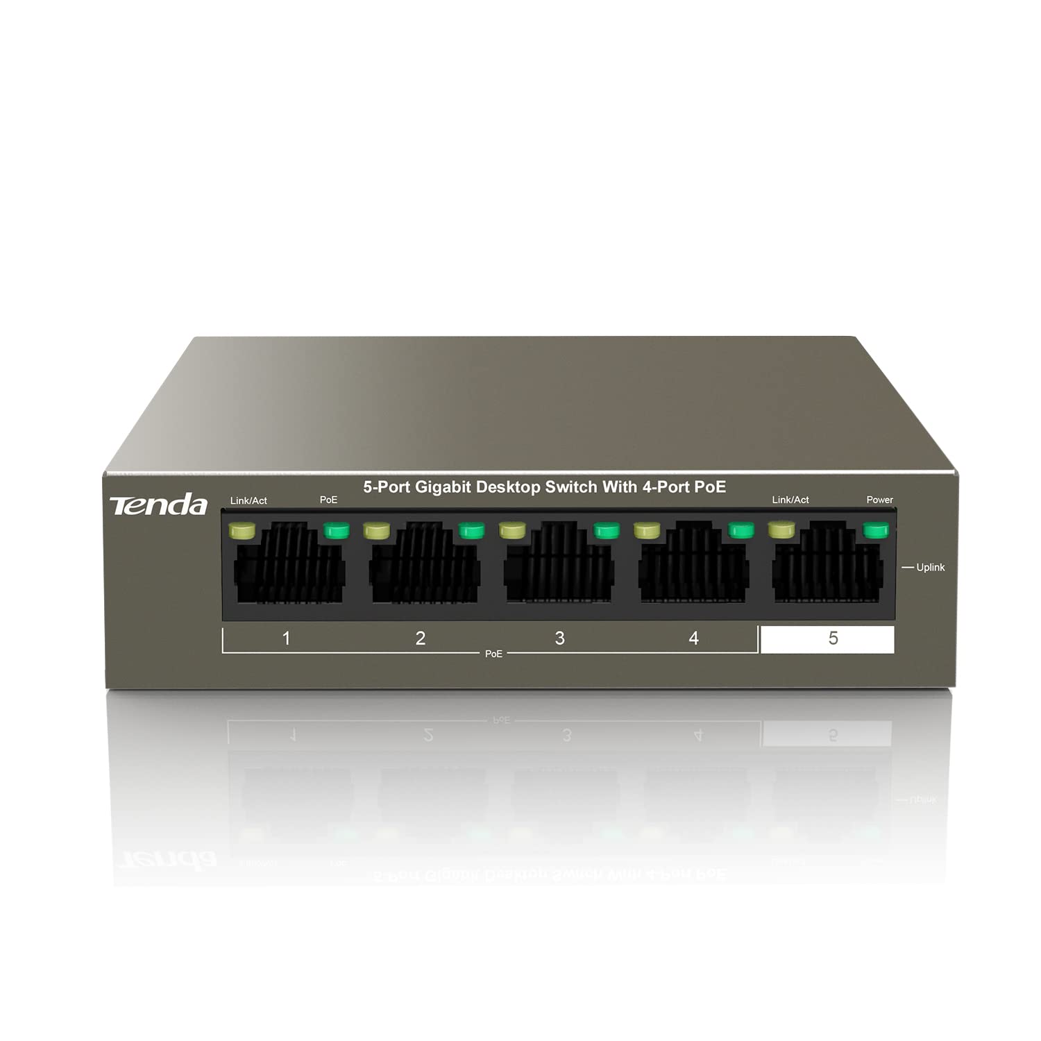 Tenda Switch PoE 5 Porte Gigabit 63W