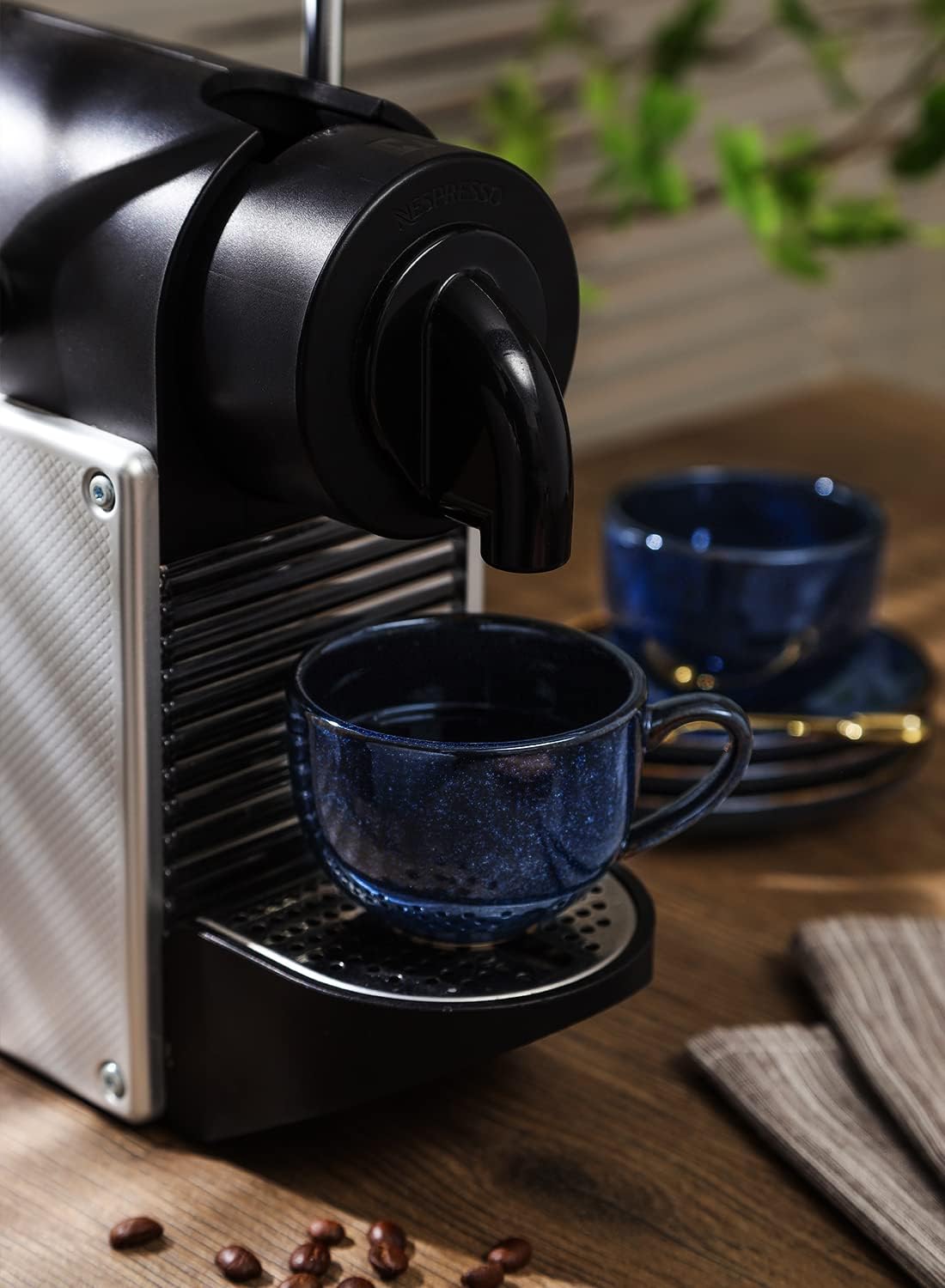 Vicrays Set 6 Tazze Caffè Espresso 113ml con Piattini, Blu - immagine 5