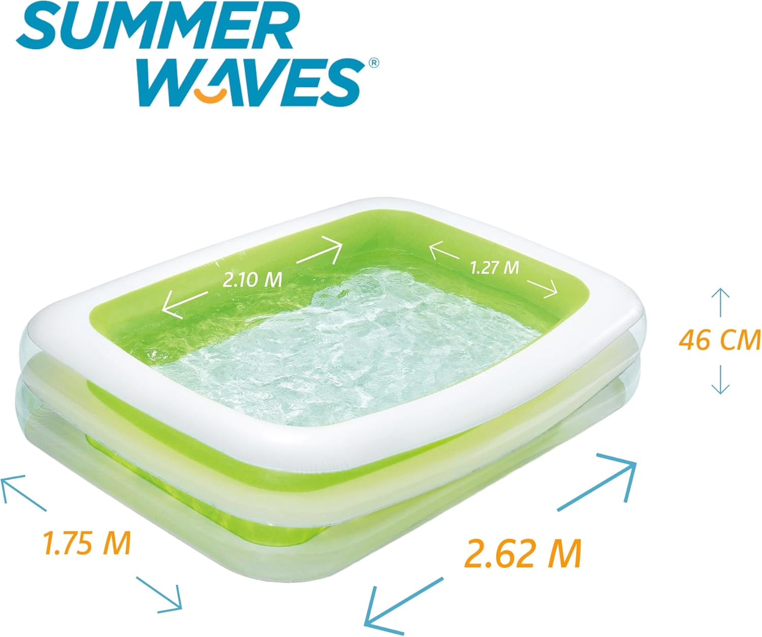 Summer Waves Piscina Gonfiabile Rettangolare - immagine 3