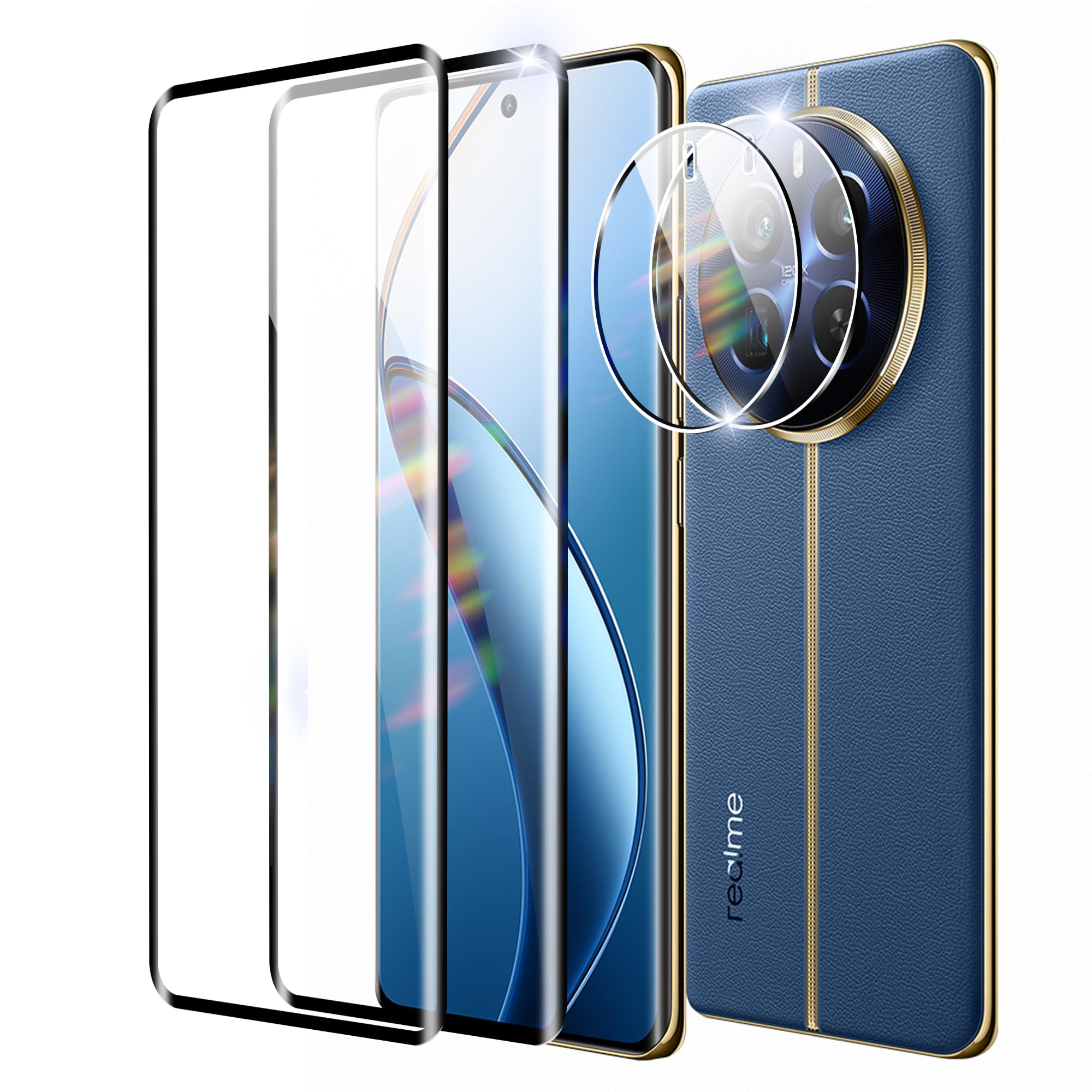 2+2 pezzi per Realme 12 Pro/Pro Plus Vetro Temperato