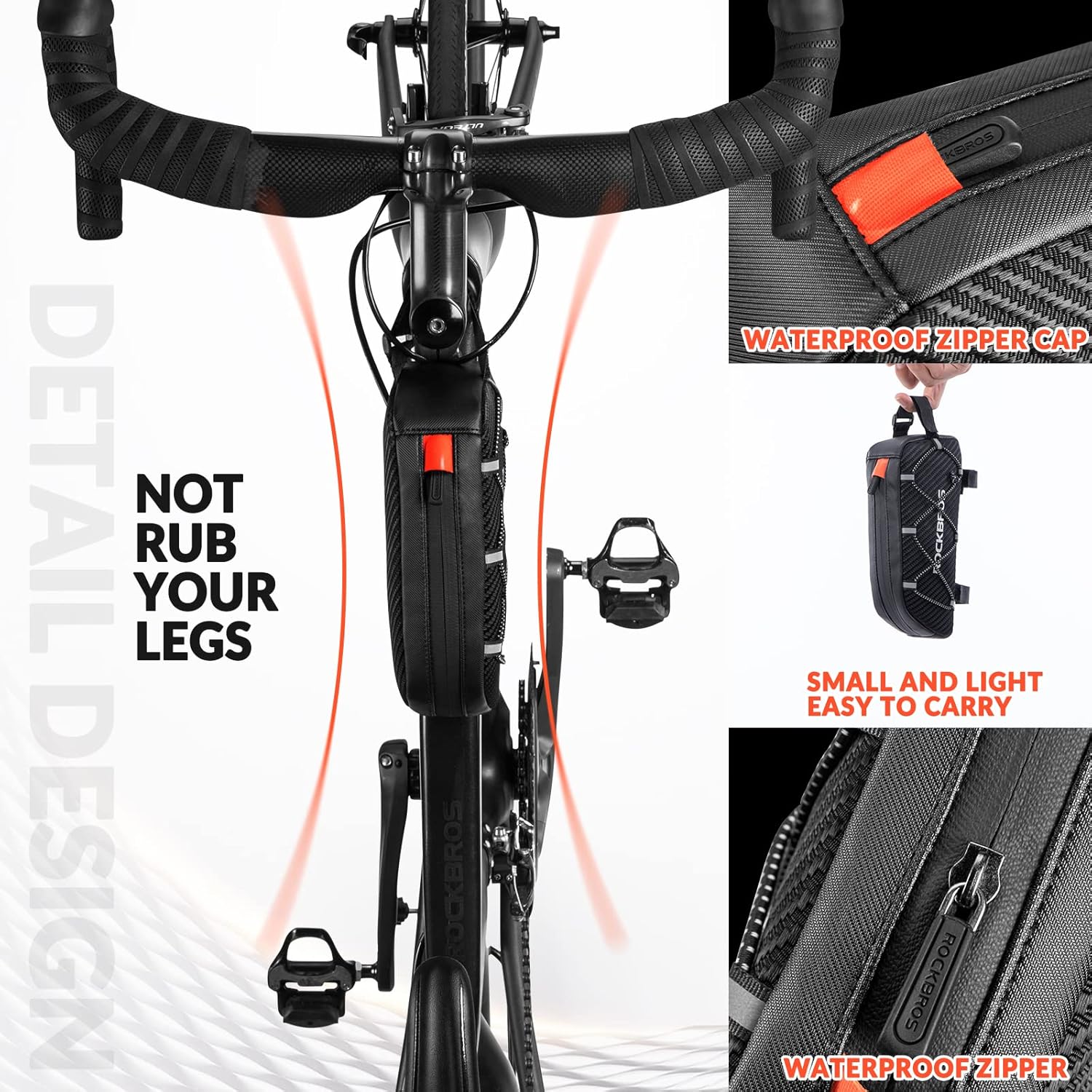 Rockbros Borsa Telaio Bici Impermeabile 1L - immagine 3