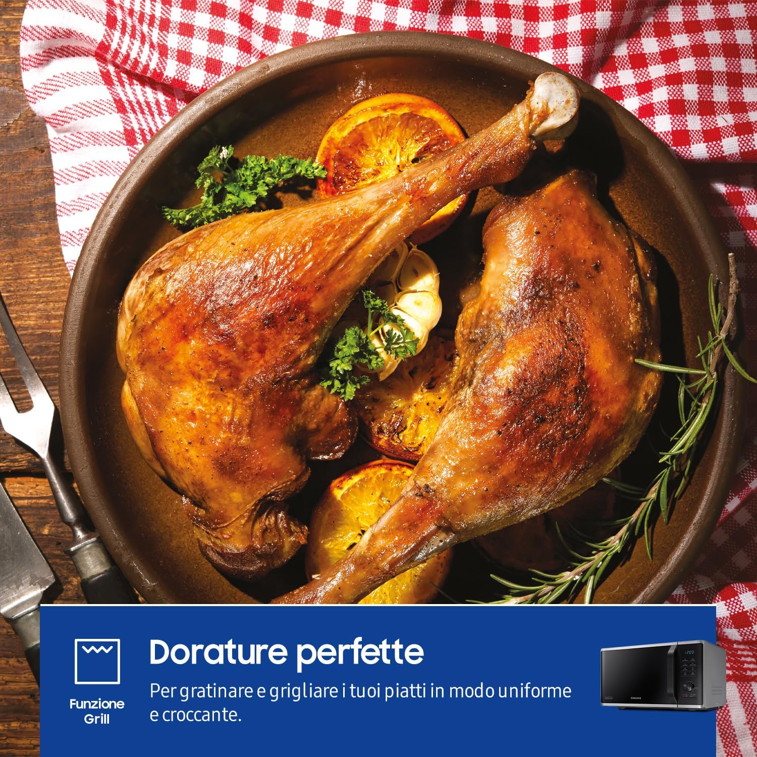 Samsung Forno Microonde Grill 23L, Silver - immagine 5