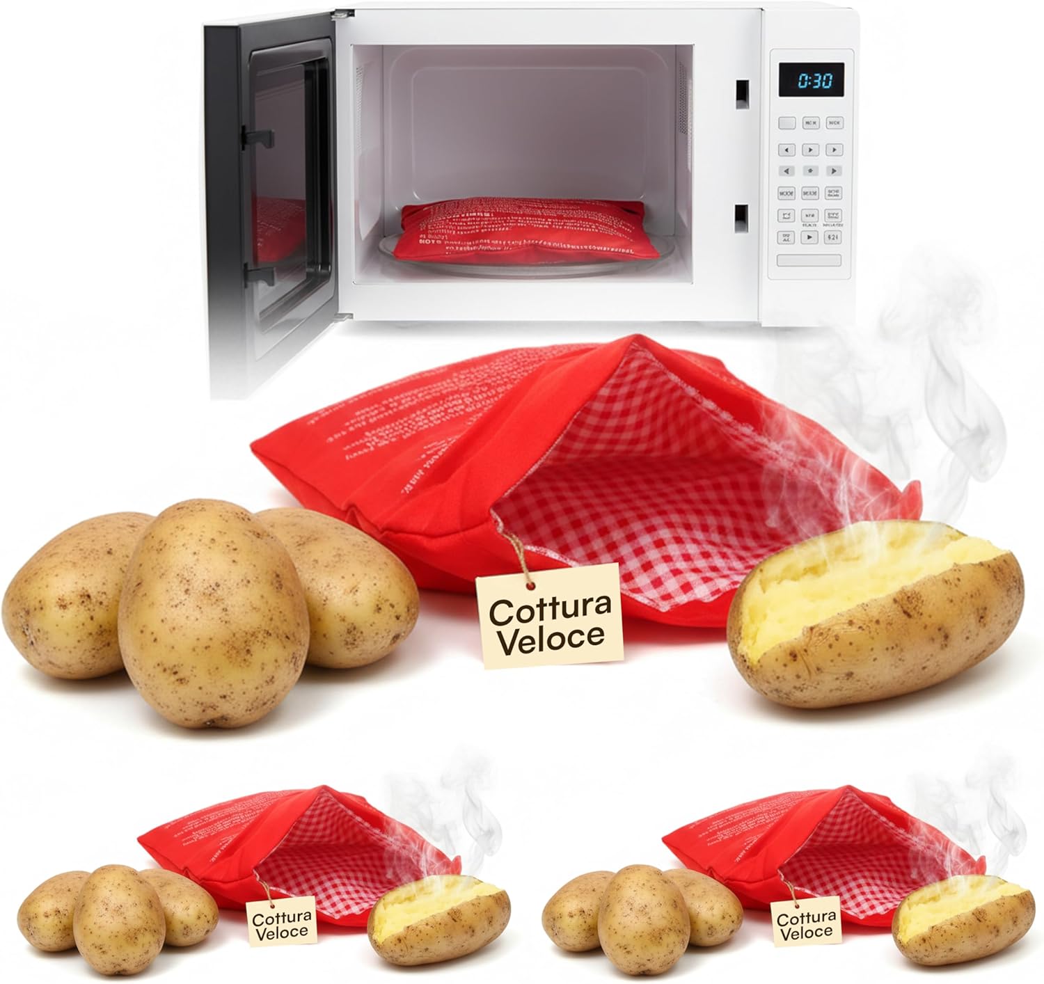 Tempo Di Saldi Sacco Cuoci Patate Microonde Riutilizzabile - immagine 1