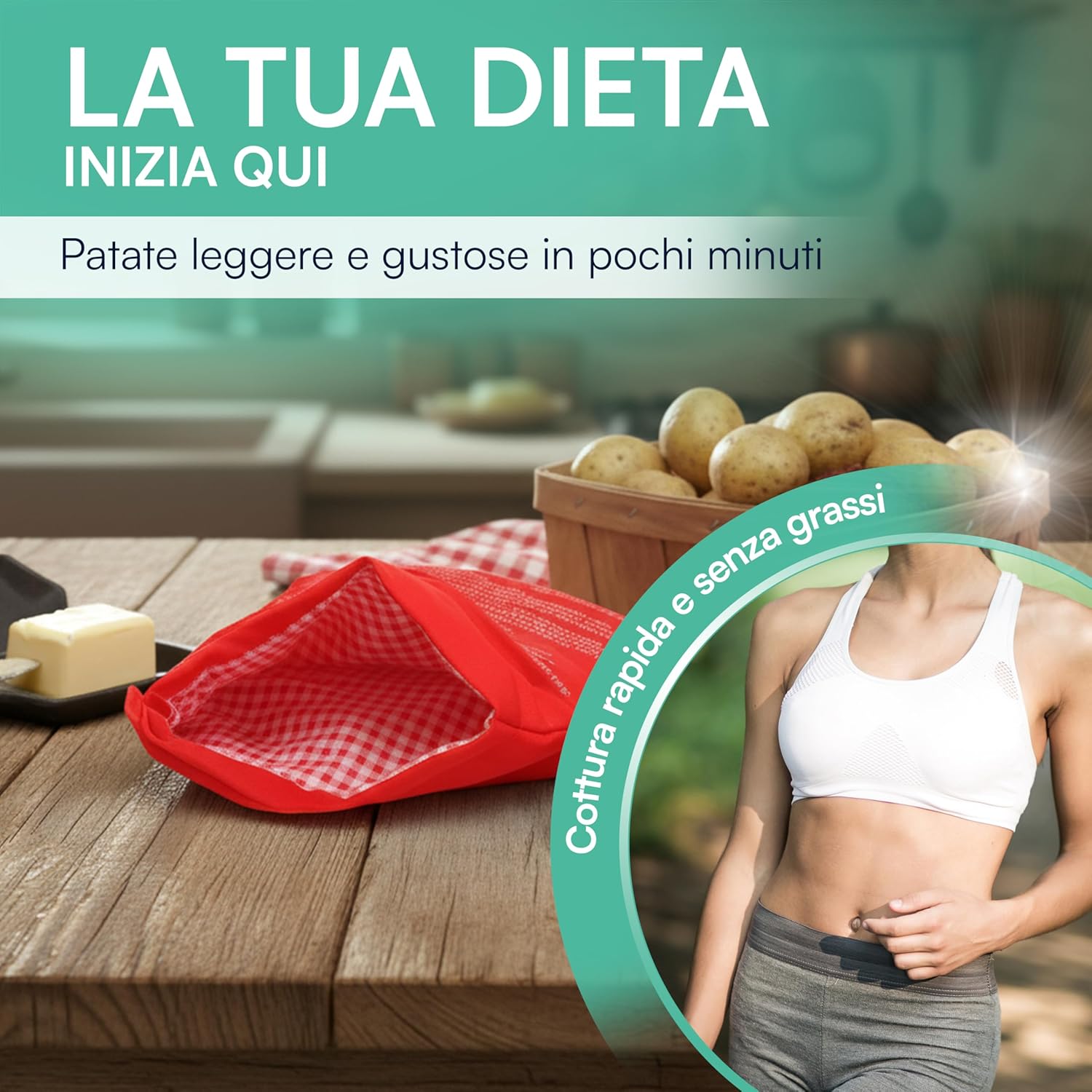 Tempo Di Saldi Sacco Cuoci Patate Microonde Riutilizzabile - immagine 3