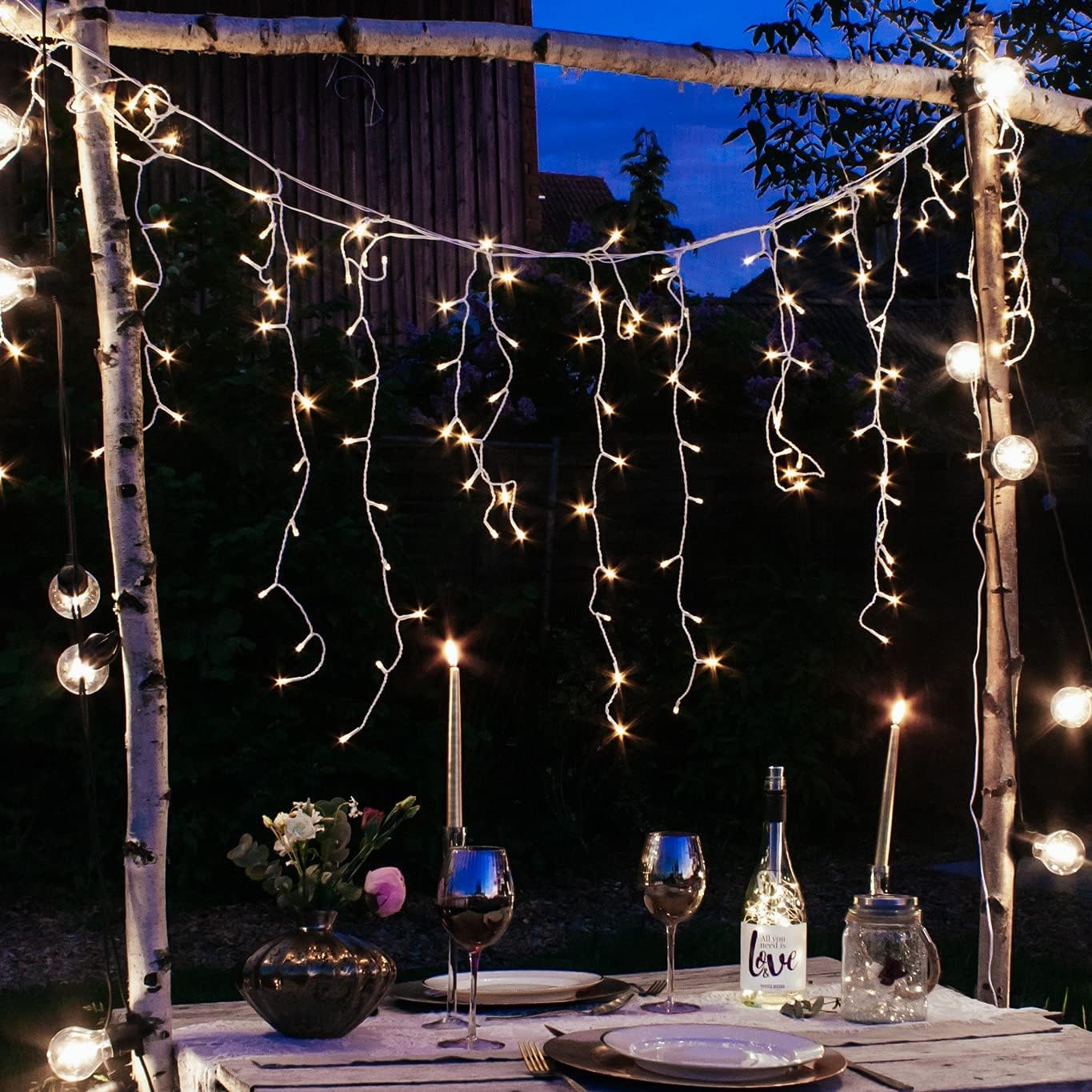 Hellum Catena Luminosa LED da Esterno 4,5m, 10 Lampadine - immagine 5