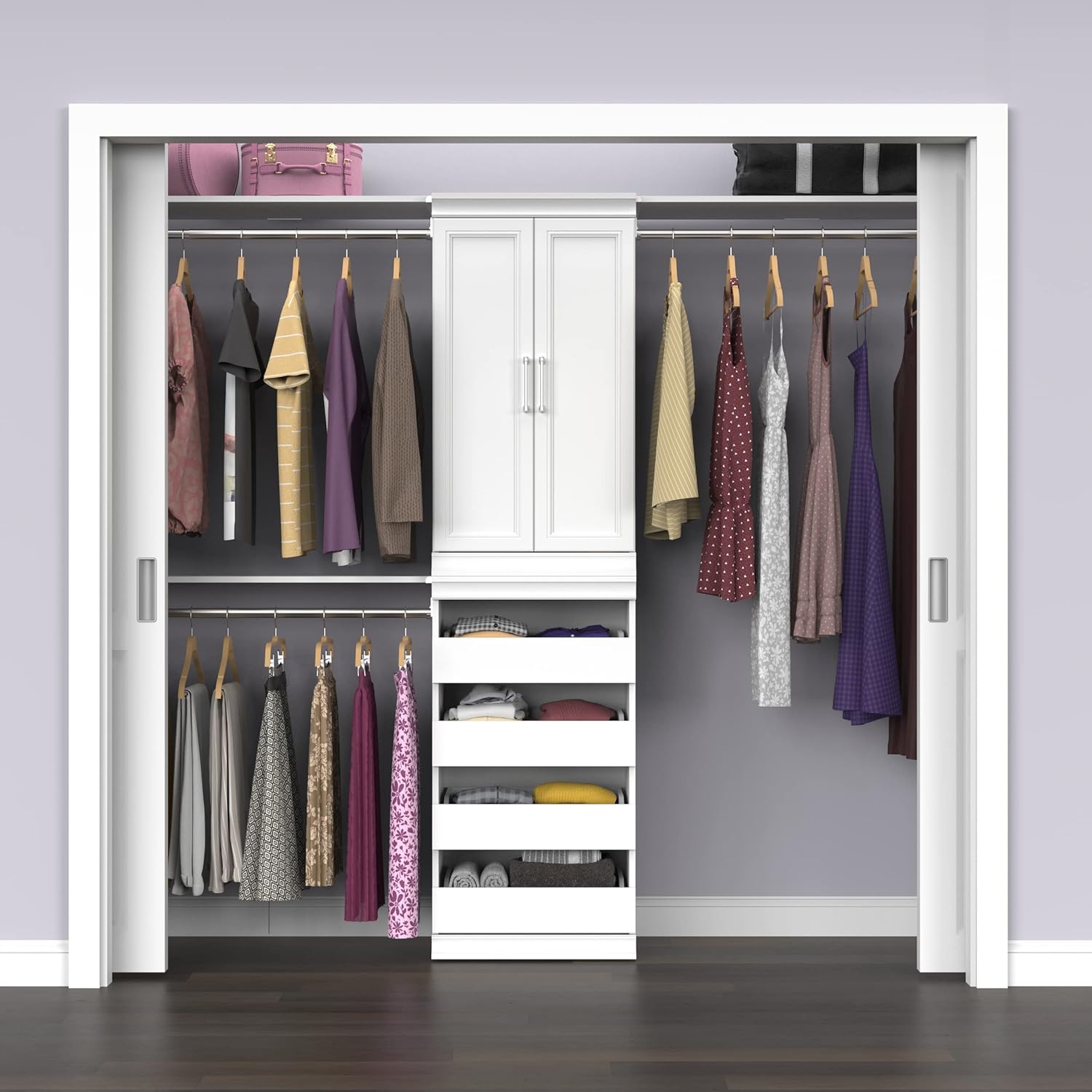 ClosetMaid 4594 Modular Closet Storage Solid 2-Door Kit, White - immagine 2