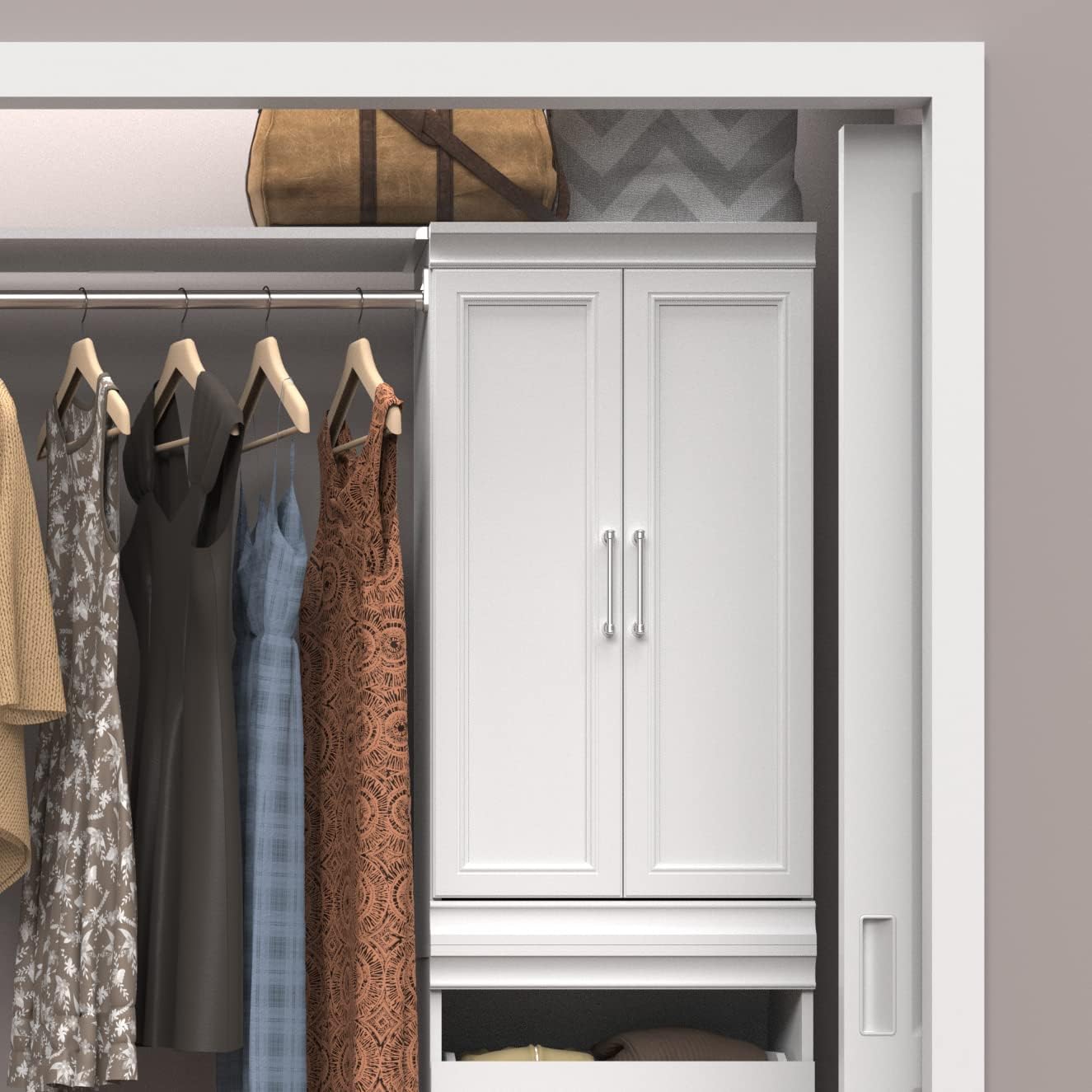 ClosetMaid 4594 Modular Closet Storage Solid 2-Door Kit, White - immagine 6