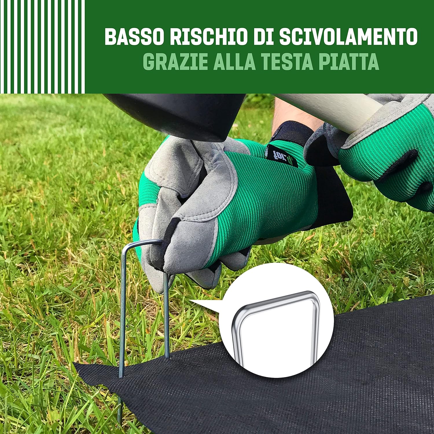 Gardengloss® Picchetti in Acciaio Zincato (250 Pezzi) - immagine 4