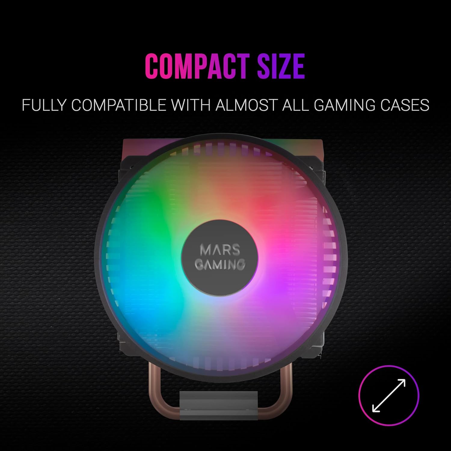 Mars Gaming MCPU44 - Dissipatore CPU Doppio ARGB, Nero - immagine 4