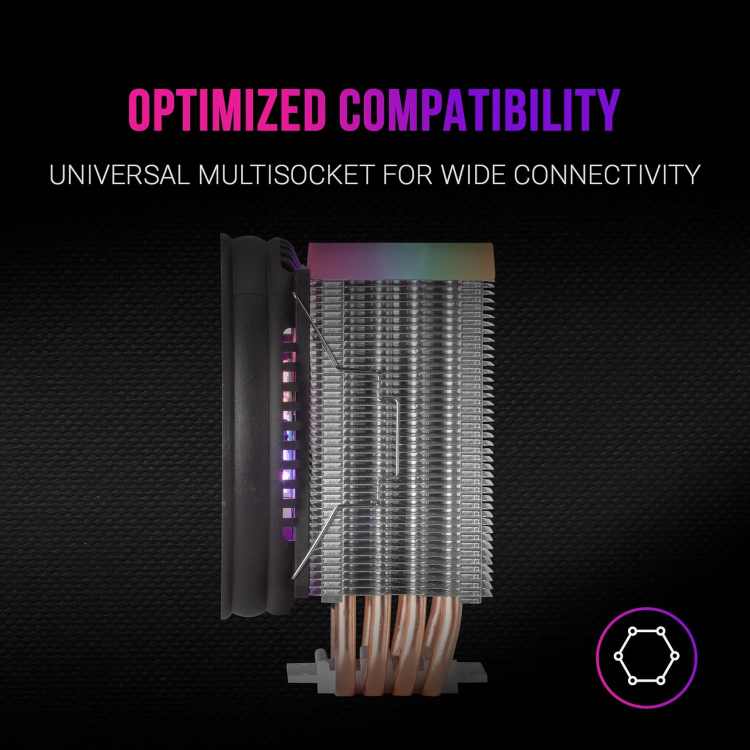 Mars Gaming MCPU44 - Dissipatore CPU Doppio ARGB, Nero - immagine 6