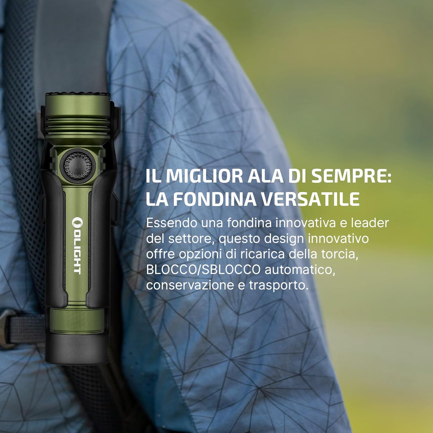 OLIGHT Seeker 4 Pro - Torcia LED Ricaricabile 4600 Lumen, Verde - immagine 3