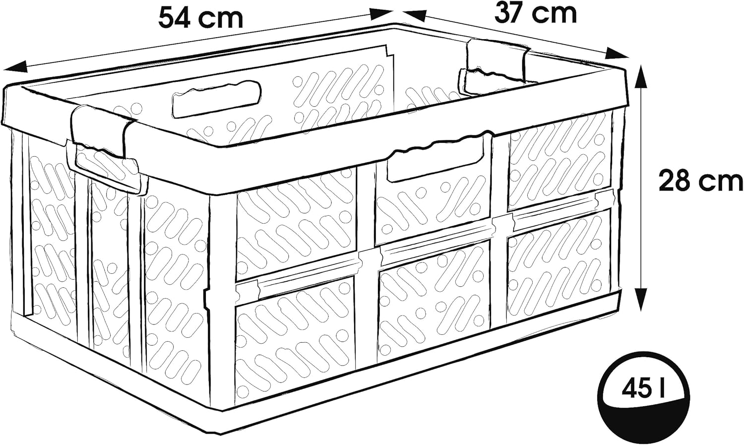 Keeeper 4x Box Contenitori Pieghevoli 45L - immagine 2