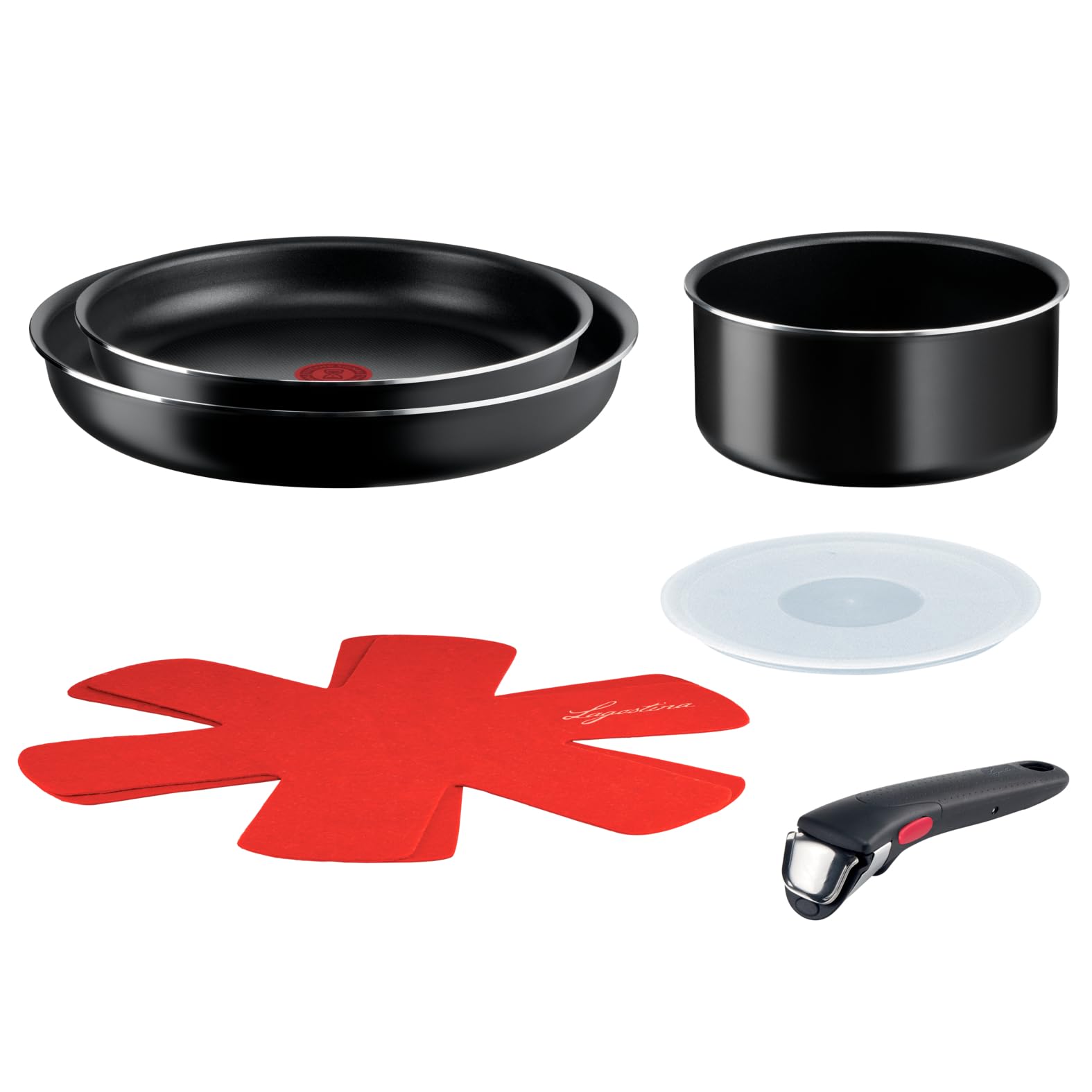 Lagostina Ingenio Easy Start Set Pentole Antiaderenti 7 Pezzi
