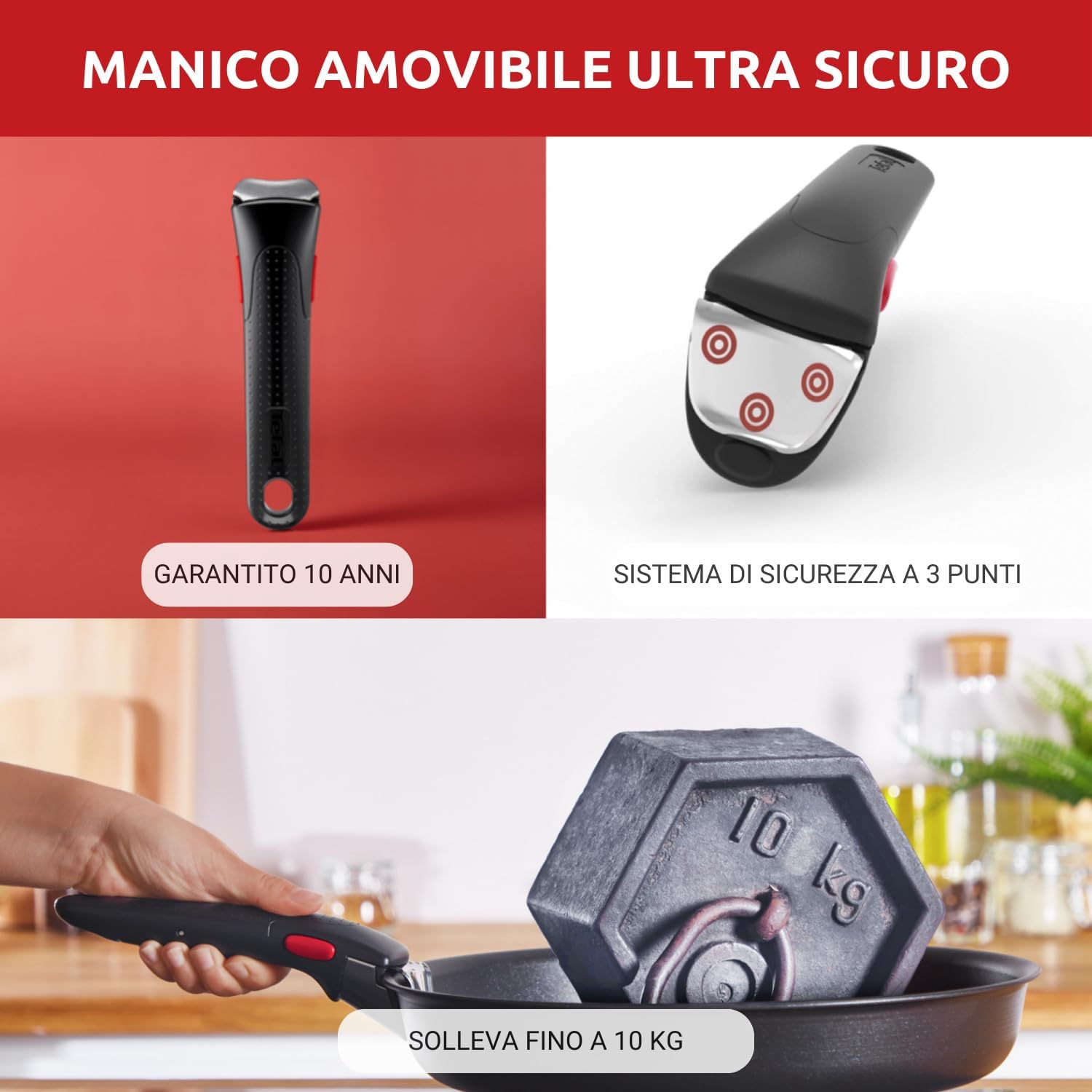 Lagostina Ingenio Easy Start Set Pentole Antiaderenti 7 Pezzi - immagine 4