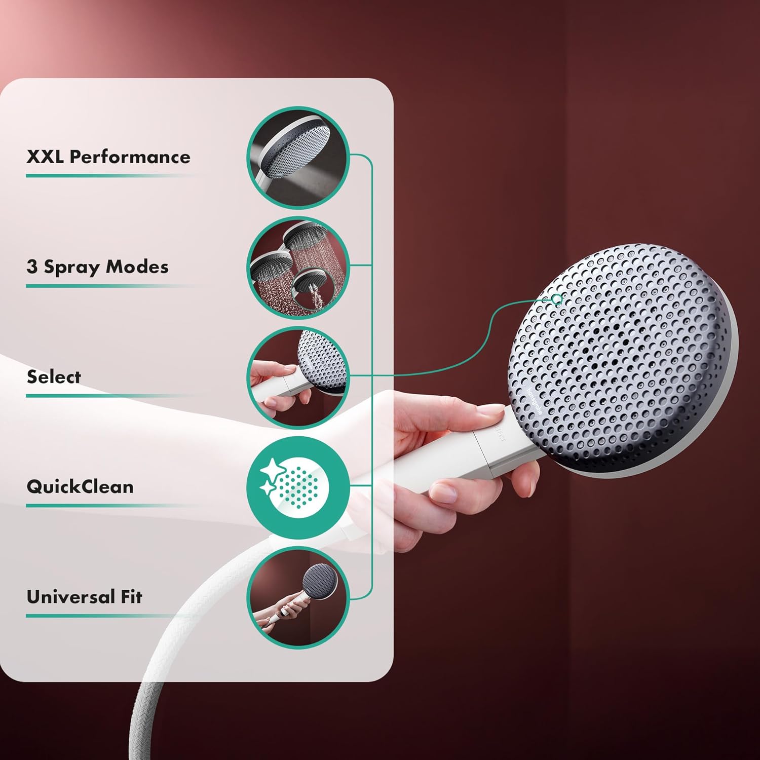 Hansgrohe 24500700 Doccetta, Bianco Opaco - immagine 2