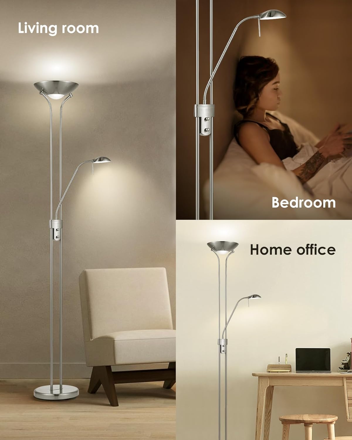 Home Sweet Home Lampada da Terra Classica Argento - immagine 5