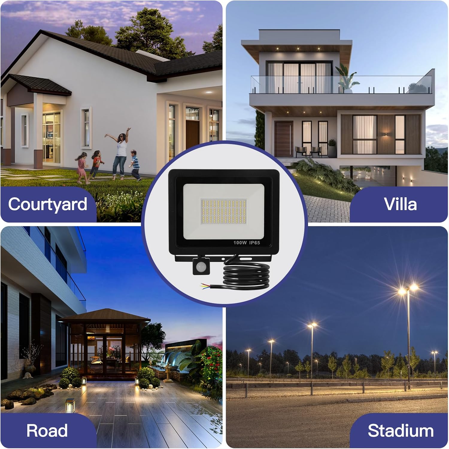 Mille Lucciole Faretto LED Esterno con Sensore 100W - immagine 6