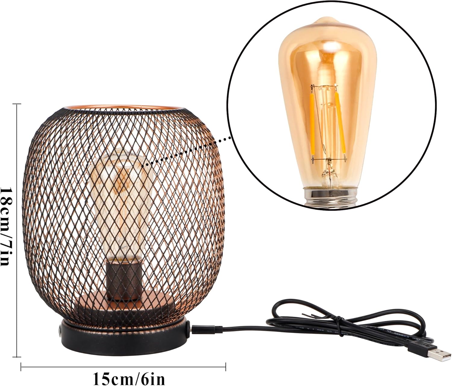 Jhy Design Lampada da Comodino LED Senza Fili - immagine 3