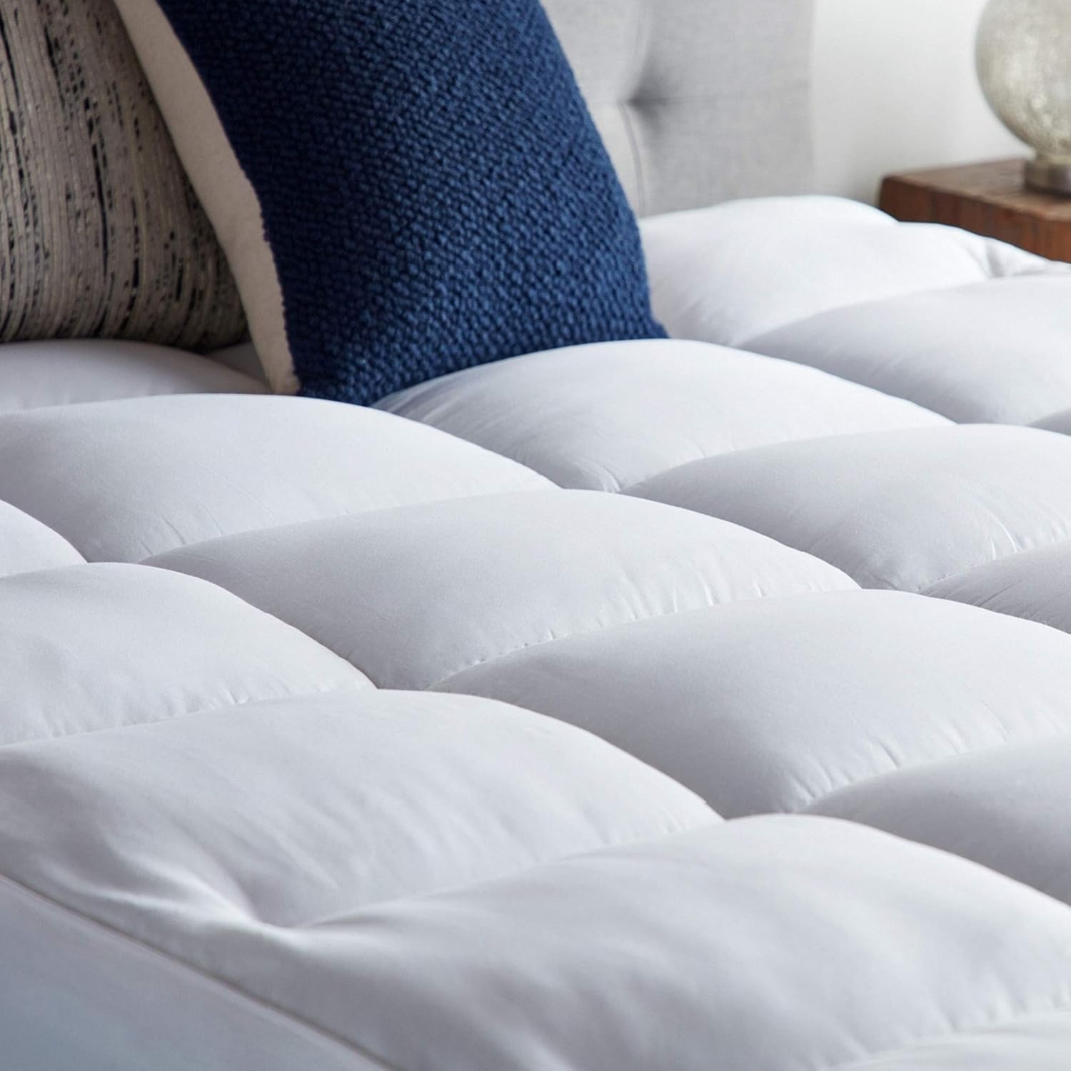 Lucid 4 pollici Down Alternative and Gel Memory Foam Mattress Topper - immagine 4