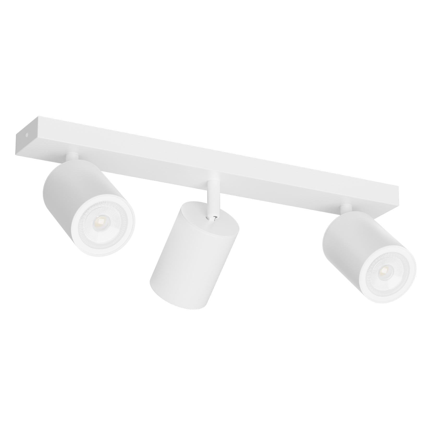 Klighten Faretti da Soffitto Orientabili Bianchi, 3 Luci GU10