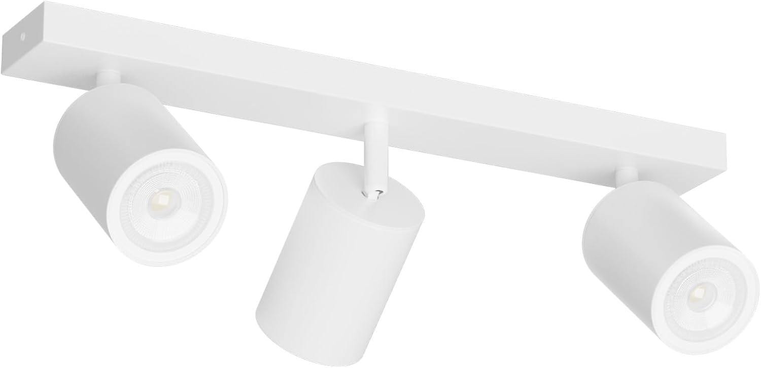 Klighten Faretti da Soffitto Orientabili Bianchi, 3 Luci GU10 - immagine 1
