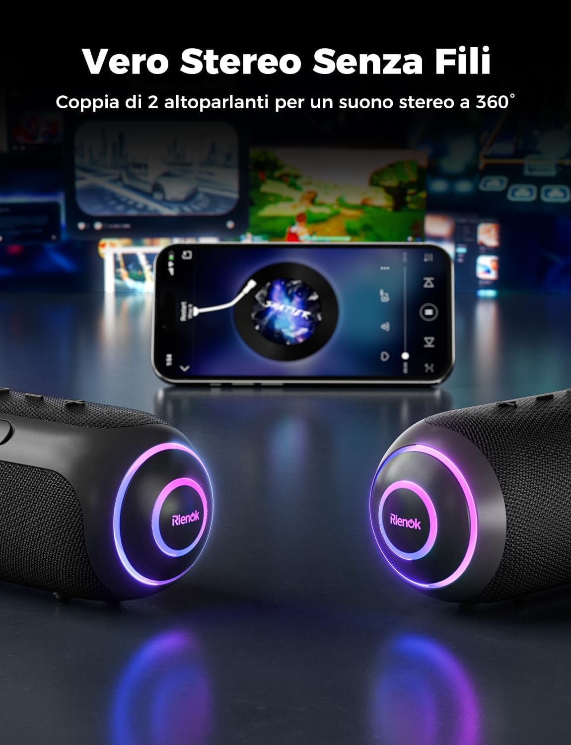 Rienok Cassa Bluetooth Portatile Potente 35W IPX7 - immagine 5