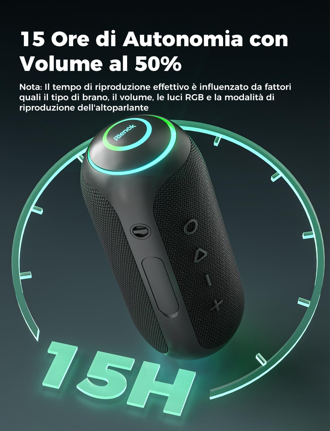 Rienok Cassa Bluetooth Portatile Potente 35W IPX7 - immagine 6