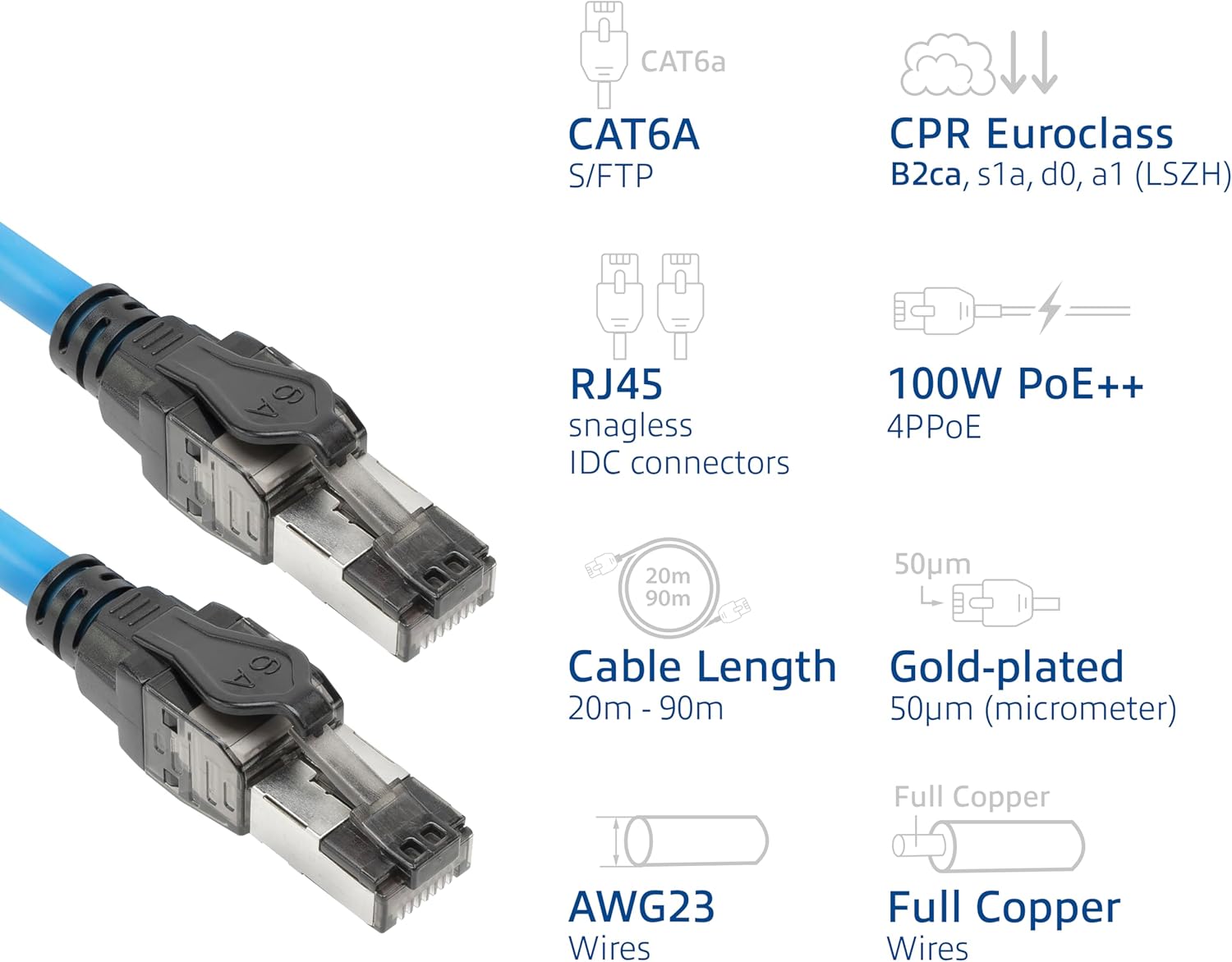 Act Cavo di Installazione CAT6A S/FTP 30m B2ca - immagine 5