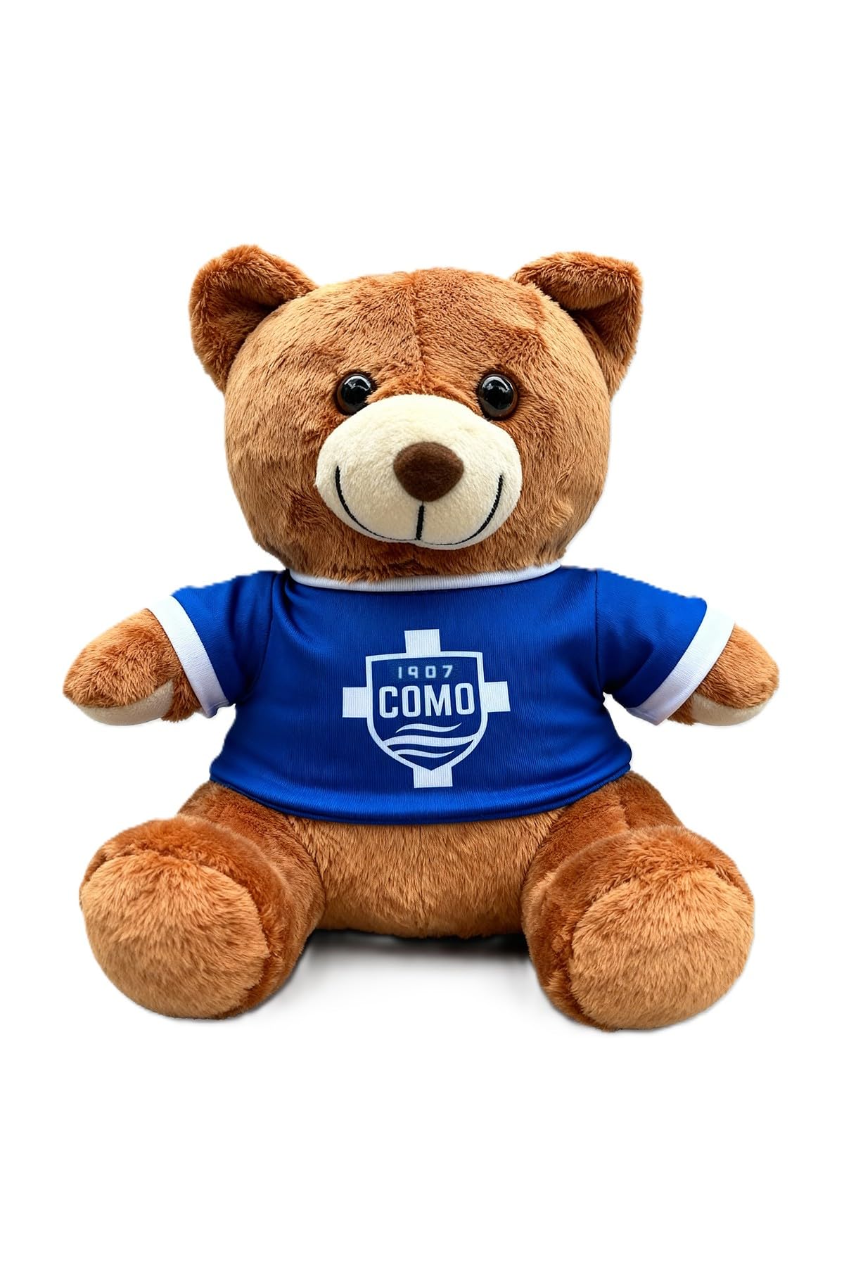 COMO 1907 Orso di peluche ufficiale. Orsetto morbido con maglia da calcio Como Calcio. Gadget mascotte per i tifosi bambini e collezionisti Marchio Trudi