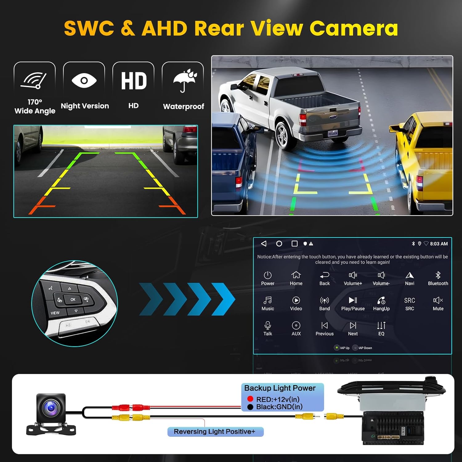 Hikity Autoradio Android 15 2G+64G per Fiat 500 2007-2015 - immagine 7