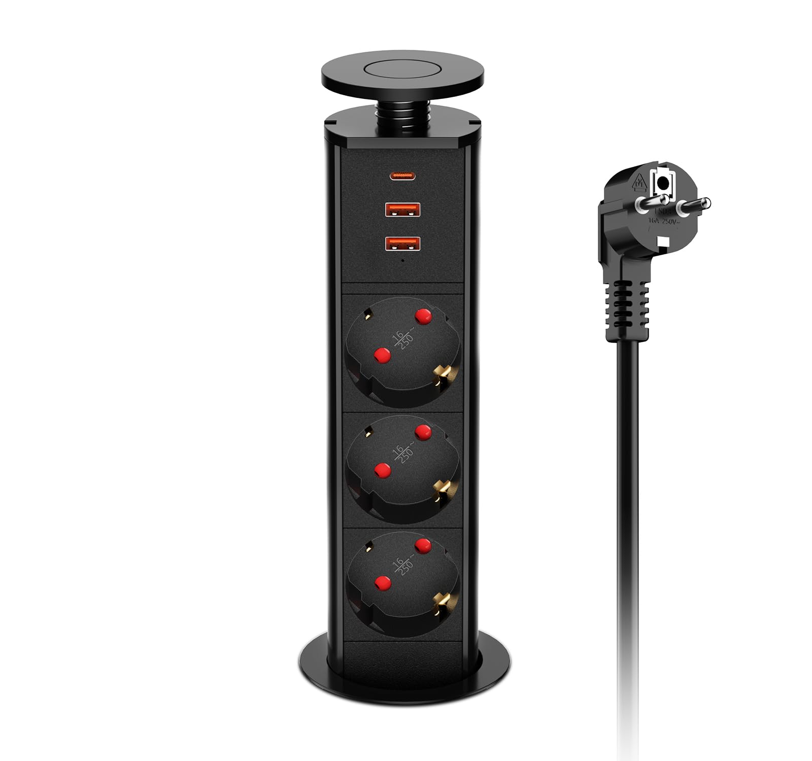 Presa a Scomparsa Ohuo 3 Scomparti con USB-C