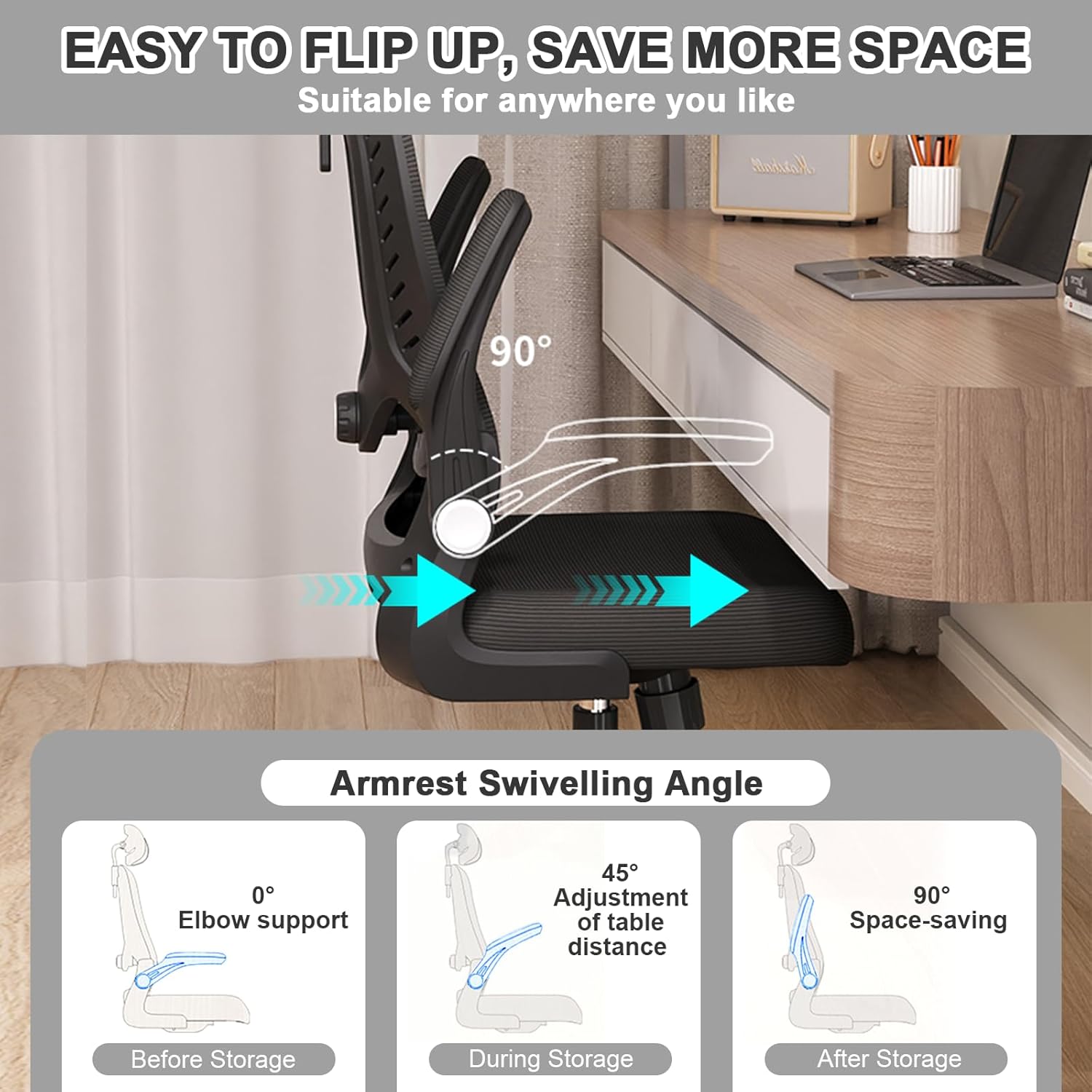 Levipe Sedia da Ufficio Ergonomica con Supporto Lombare - immagine 5