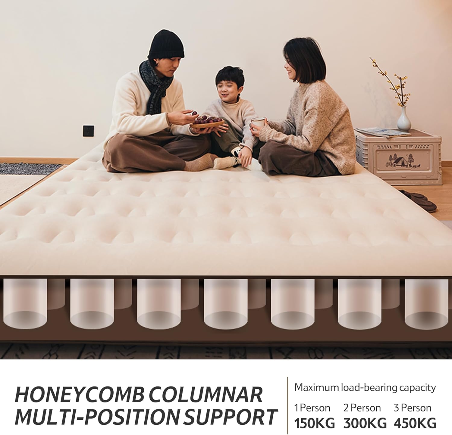 Naturehike Materasso ad Aria 2 Persone 200x150x25 cm - immagine 3