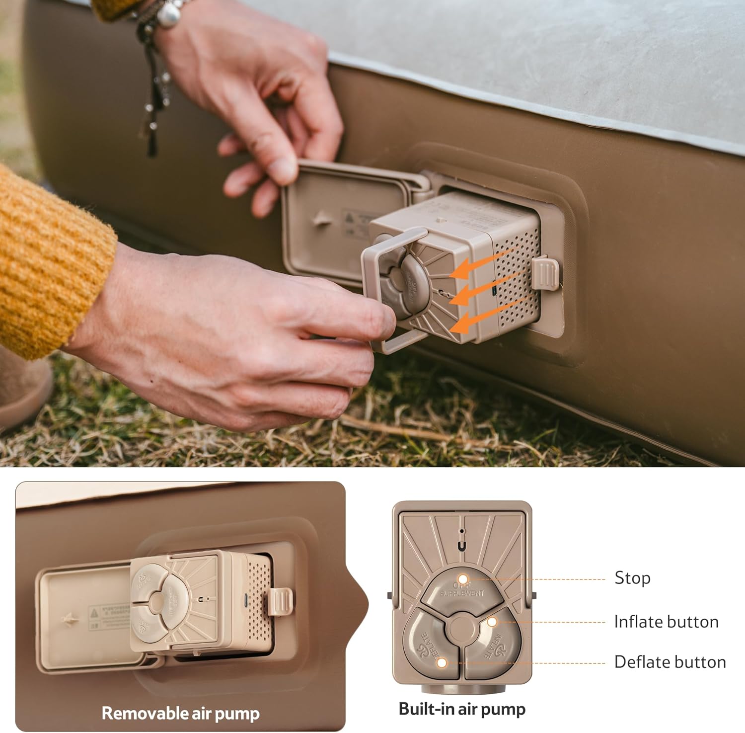 Naturehike Materasso ad Aria 2 Persone 200x150x25 cm - immagine 7