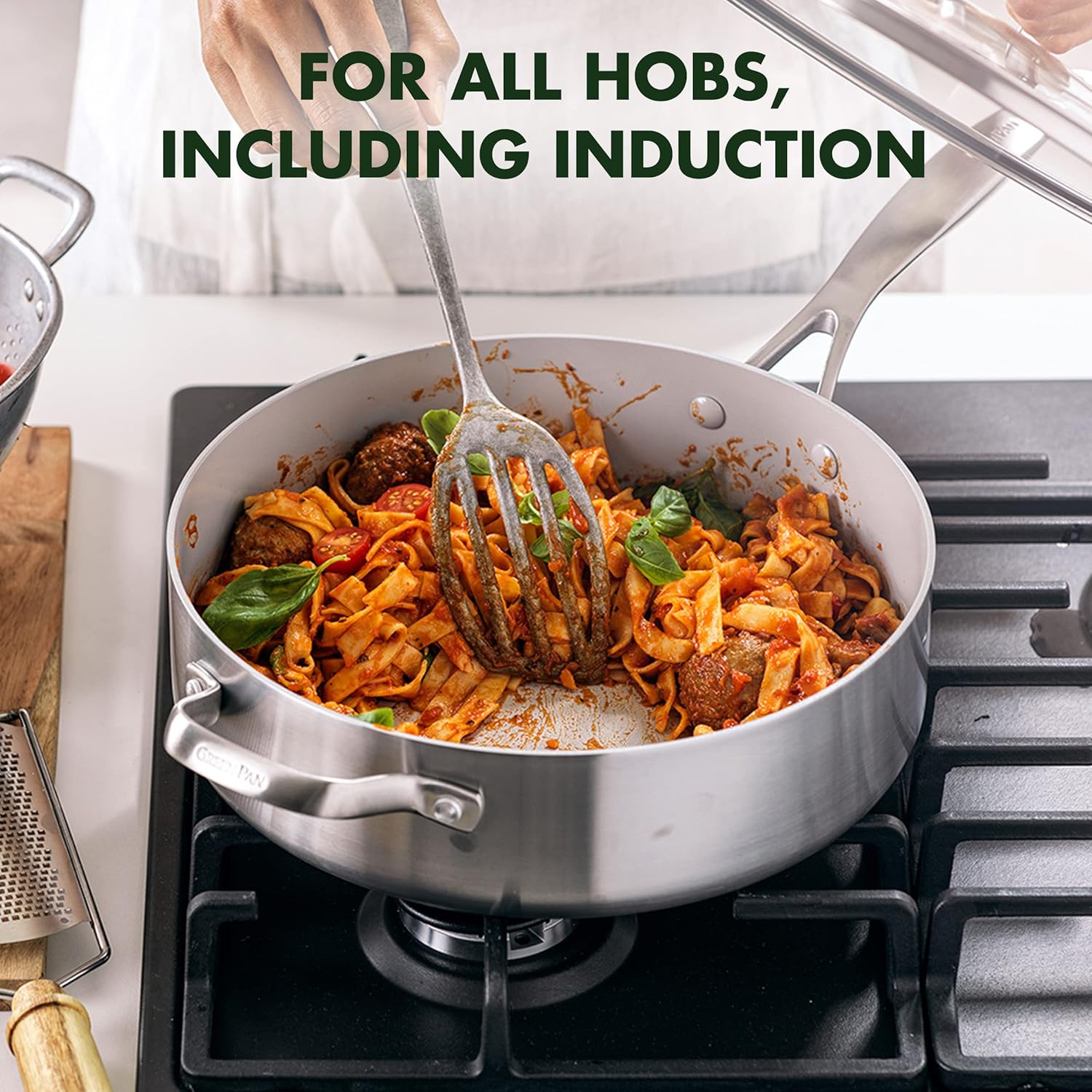 Greenpan Venice Pro Pentola Sauté Jumbo 28cm/4.8L - immagine 6