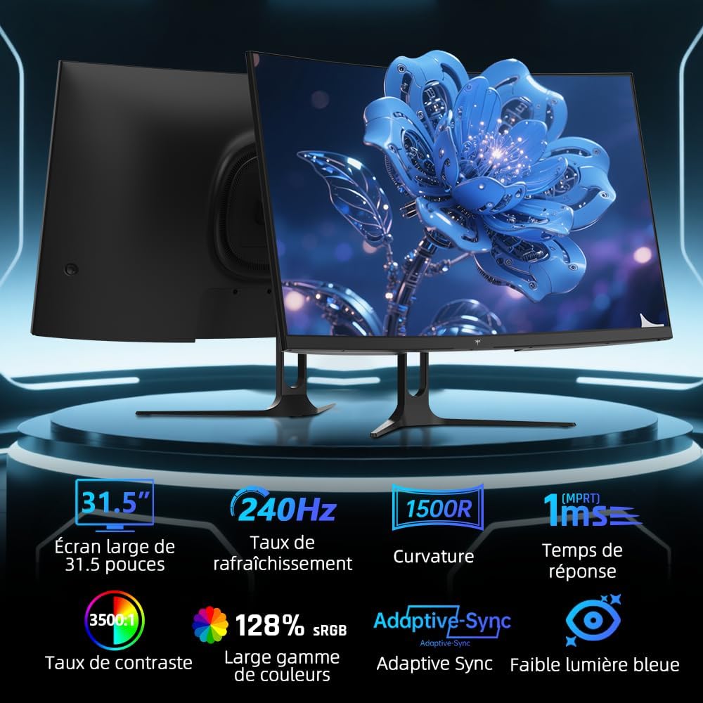Ktc Monitor Gaming Curvo 32 Pollici 240Hz FHD - immagine 2