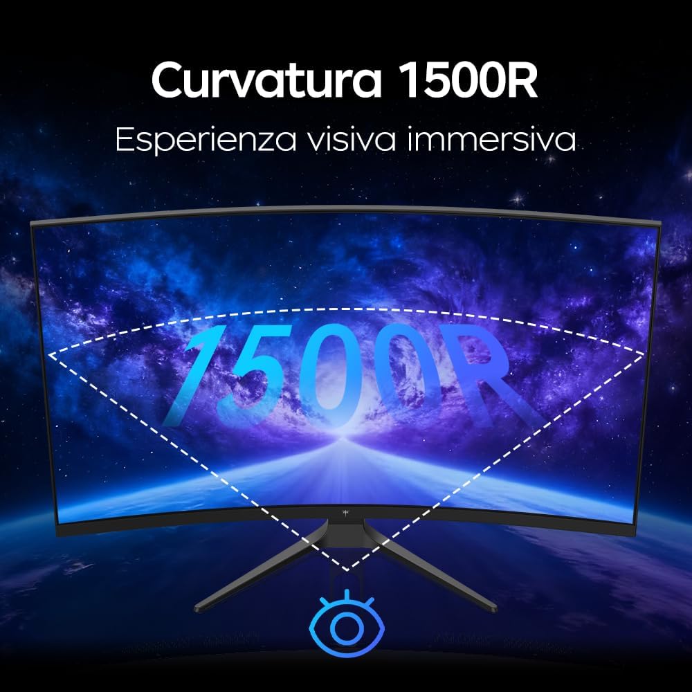 Ktc Monitor Gaming Curvo 32 Pollici 240Hz FHD - immagine 4