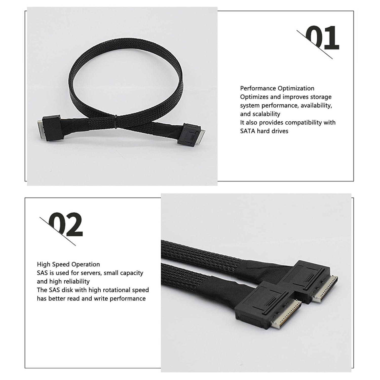 Cavo SATA Oculink SFF 8611 8i 16 Gbps - immagine 3