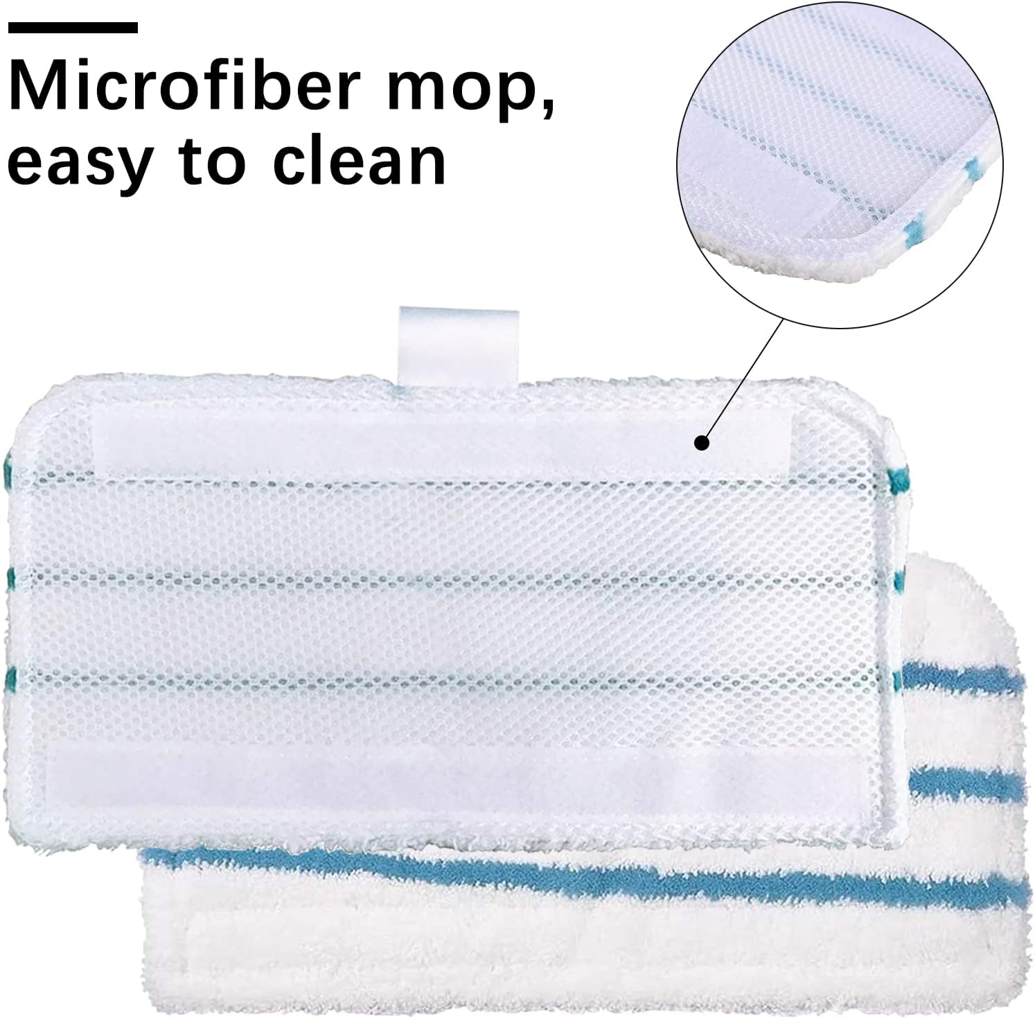 4 Panni Lavabili Microfibra per Black & Decker Steam Mop - immagine 3