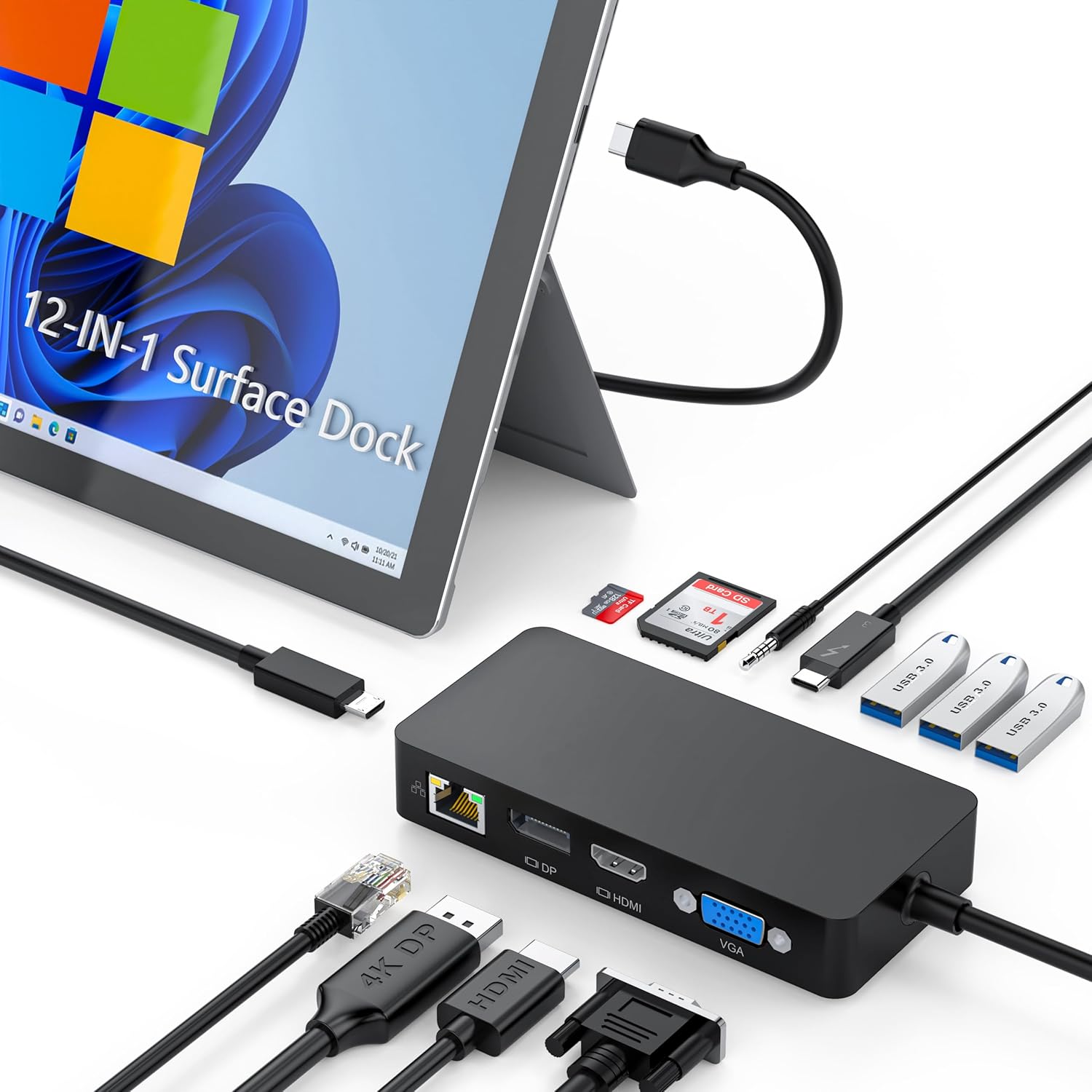 Docking Station USB-C 12 in 1 per Surface - immagine 1