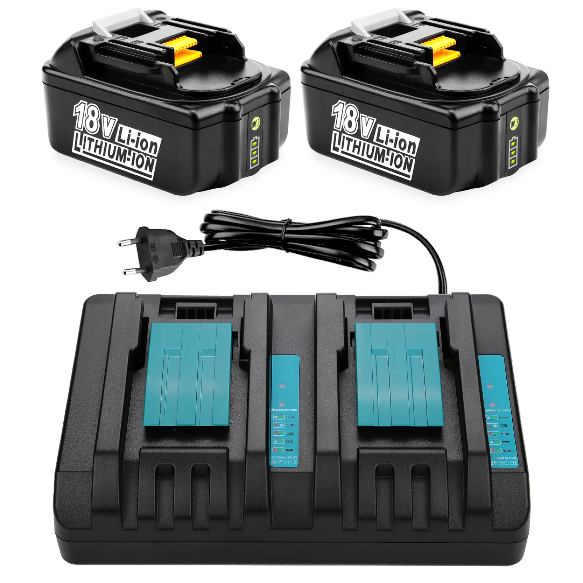 Energup 2 Batterie 18V 5.5Ah con Caricabatterie per Makita