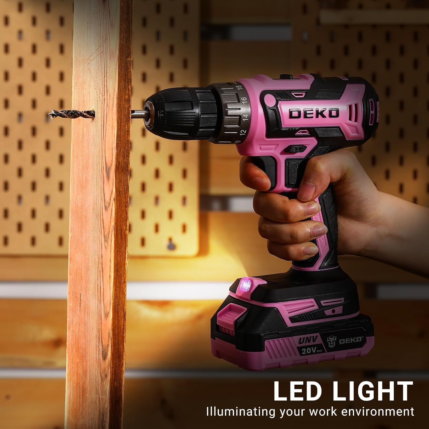 Dekopro Kit Trapano Avvitatore a Batteria 20V 40N.m - immagine 6