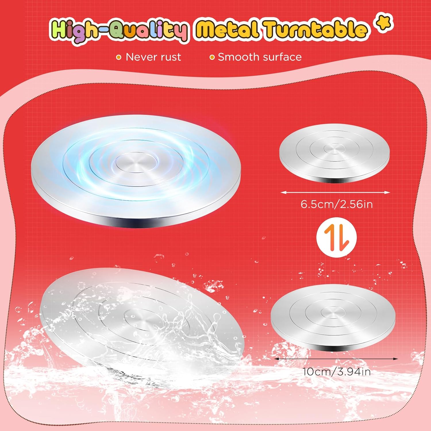 Couleeur Mini Ruota di Ceramica Elettrica 2000 Giri/min, Rosso - immagine 3