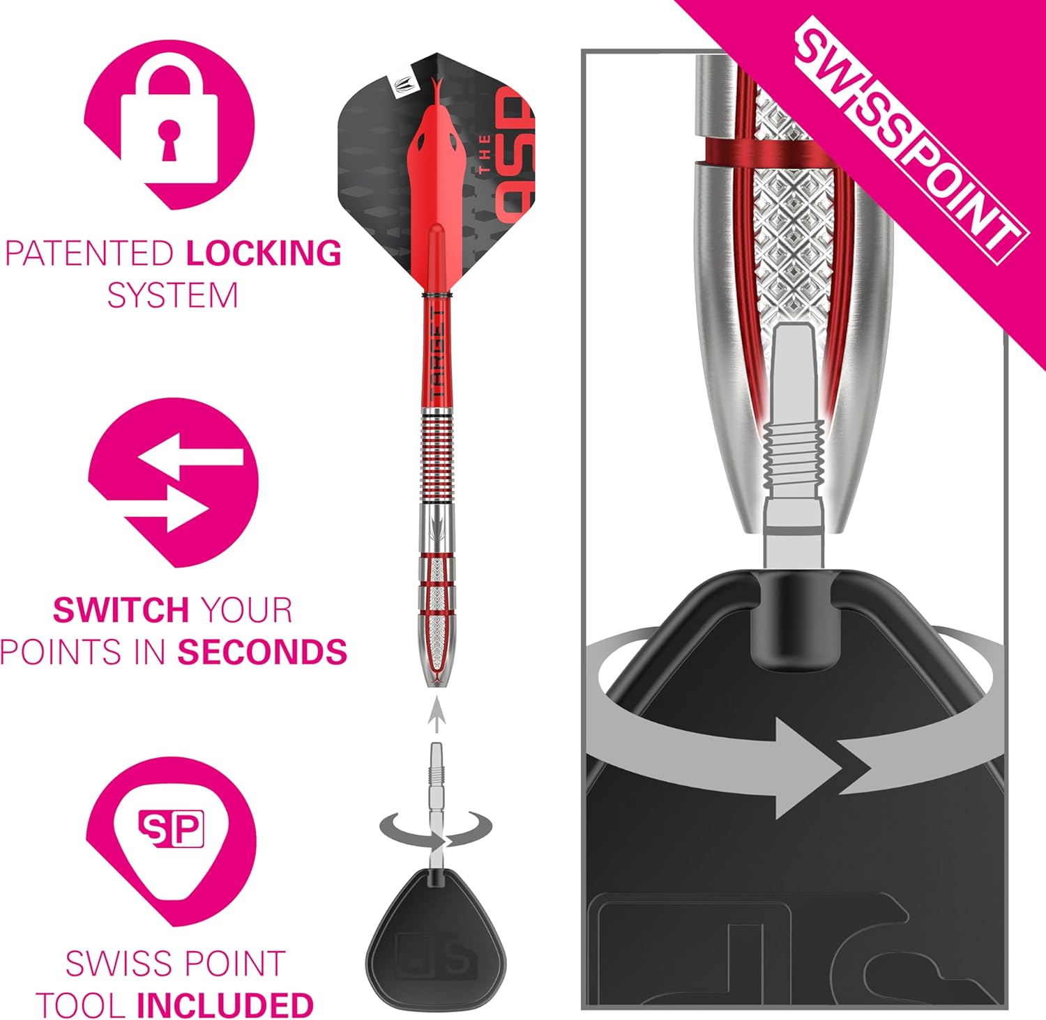 Target Darts Nathan Aspinall Gen 2 - Freccette 95% Wolfram - immagine 4