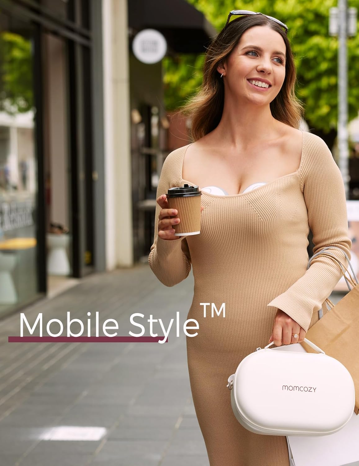 Momcozy Tiralatte a Mani Libere M6, Grigio - immagine 5