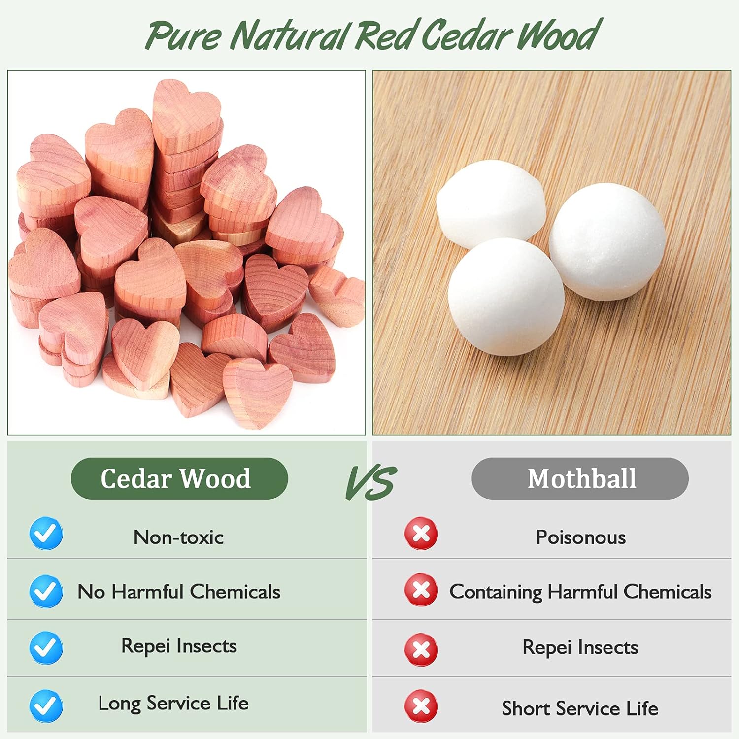 Yizhet Legno di Cedro Antitarme Naturale 100 Pezzi - immagine 2