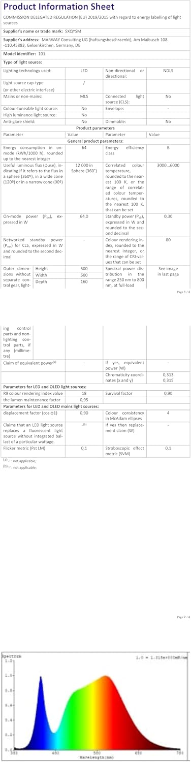 Plafoniera LED Soffitto Moderna con Telecomando 110x70cm - immagine 7