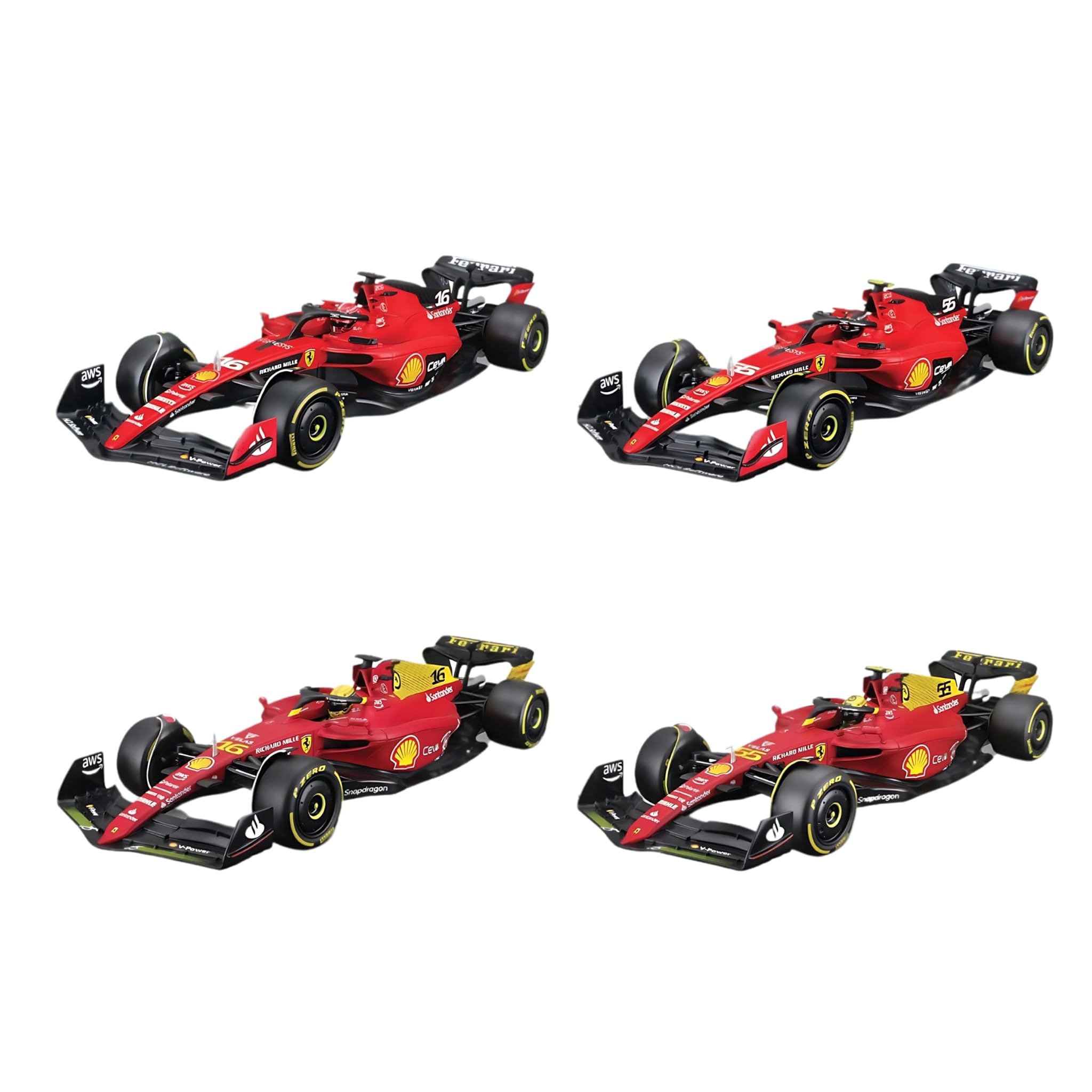 BBURAGO Gift Pack 4 F1 Ferrari SF-23 Modellini 1:43
